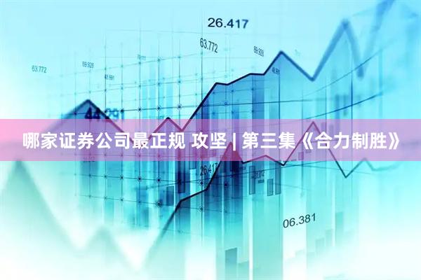 哪家证券公司最正规 攻坚 | 第三集《合力制胜》